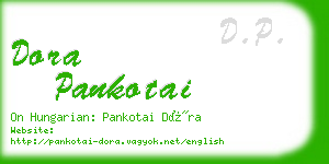 dora pankotai business card